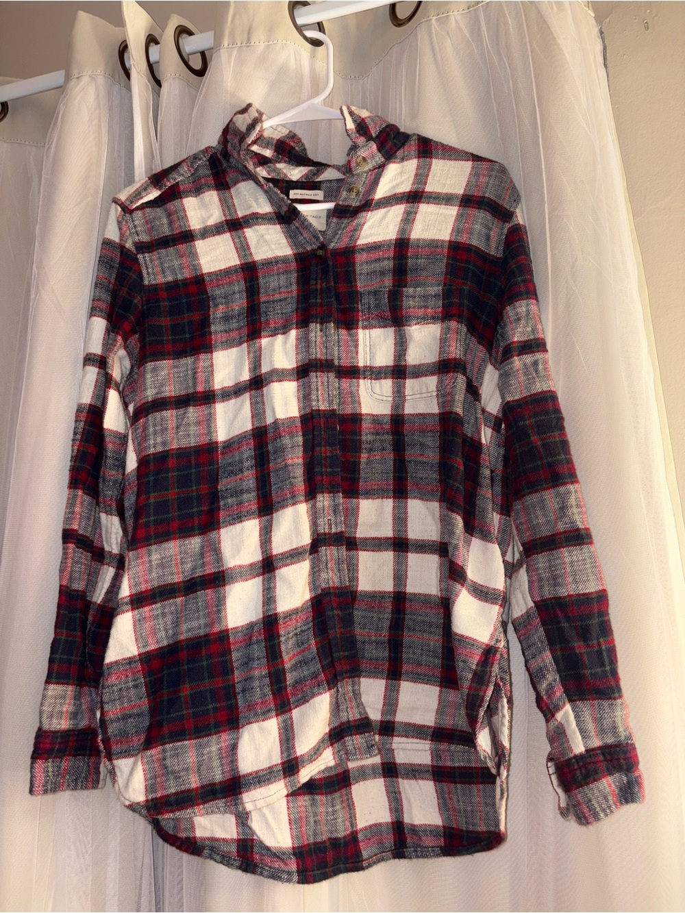 American Eagle Boyfriend Plaid Flannel Shirt